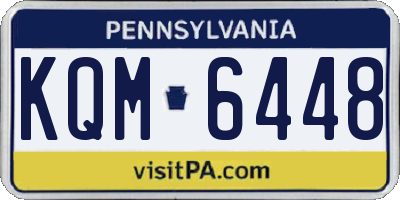 PA license plate KQM6448