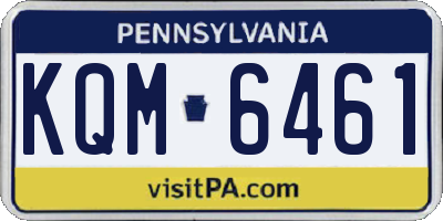 PA license plate KQM6461