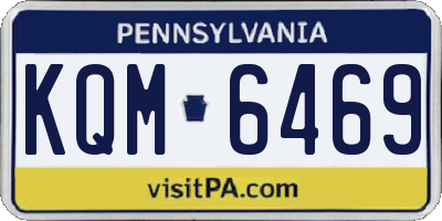 PA license plate KQM6469