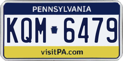 PA license plate KQM6479