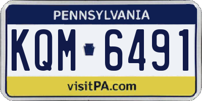 PA license plate KQM6491