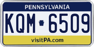 PA license plate KQM6509