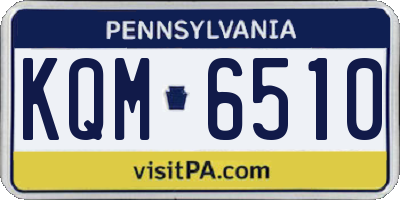 PA license plate KQM6510