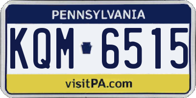 PA license plate KQM6515
