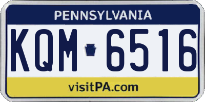 PA license plate KQM6516