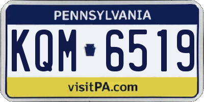 PA license plate KQM6519