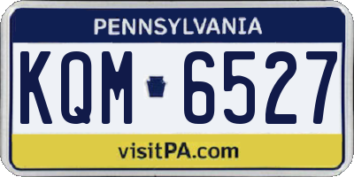 PA license plate KQM6527