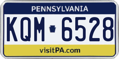 PA license plate KQM6528