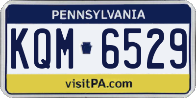 PA license plate KQM6529