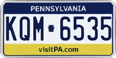 PA license plate KQM6535