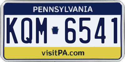 PA license plate KQM6541