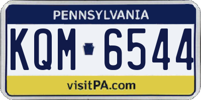 PA license plate KQM6544