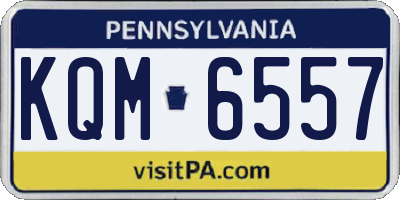 PA license plate KQM6557
