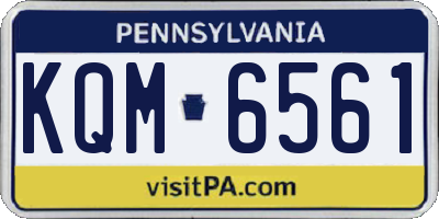 PA license plate KQM6561