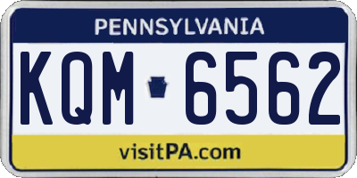 PA license plate KQM6562