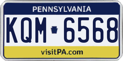PA license plate KQM6568