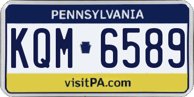 PA license plate KQM6589