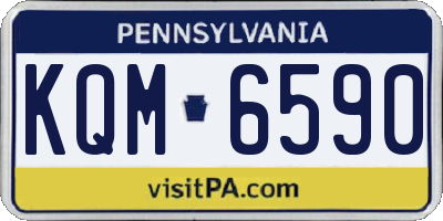 PA license plate KQM6590