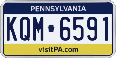 PA license plate KQM6591