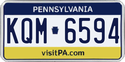 PA license plate KQM6594