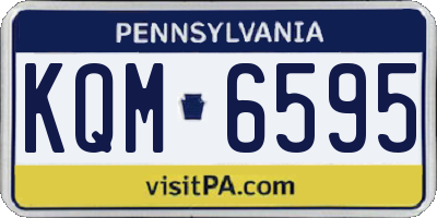 PA license plate KQM6595