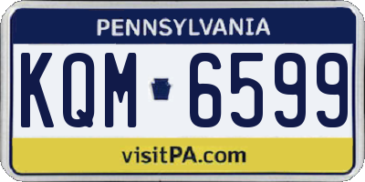 PA license plate KQM6599