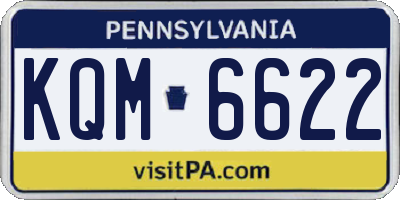 PA license plate KQM6622