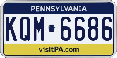 PA license plate KQM6686