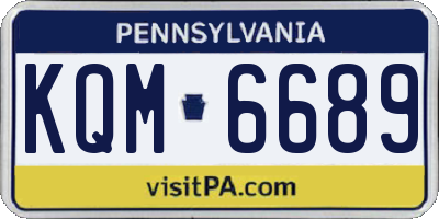 PA license plate KQM6689