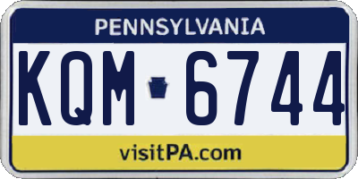 PA license plate KQM6744