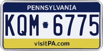 PA license plate KQM6775