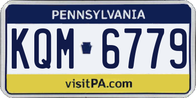PA license plate KQM6779