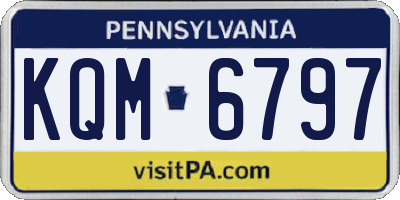 PA license plate KQM6797