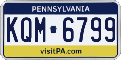 PA license plate KQM6799