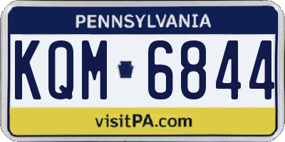 PA license plate KQM6844