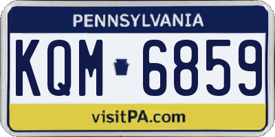 PA license plate KQM6859