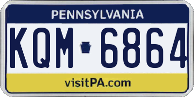 PA license plate KQM6864