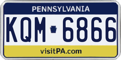 PA license plate KQM6866