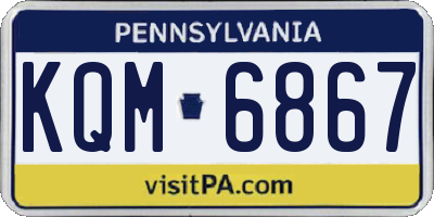 PA license plate KQM6867