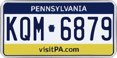 PA license plate KQM6879
