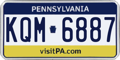 PA license plate KQM6887