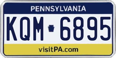PA license plate KQM6895