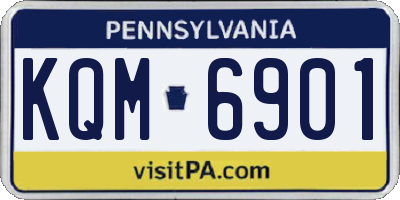 PA license plate KQM6901