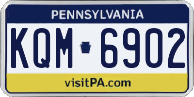 PA license plate KQM6902