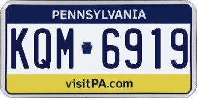 PA license plate KQM6919