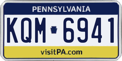 PA license plate KQM6941