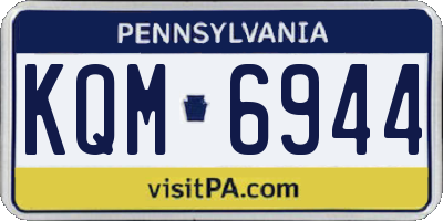 PA license plate KQM6944