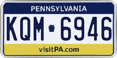 PA license plate KQM6946