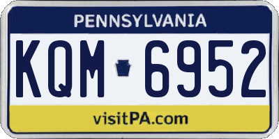 PA license plate KQM6952