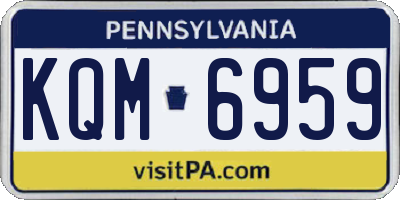 PA license plate KQM6959